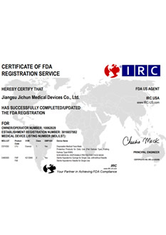IRC Certification of FDA Registration Service